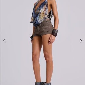 Jaded London Olive Green Shorts